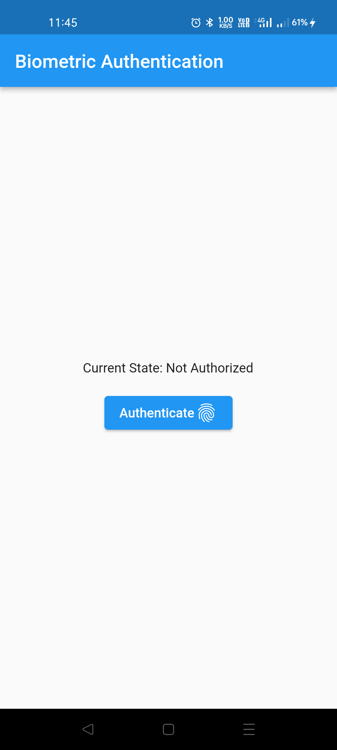 Biometric authentication in flutter